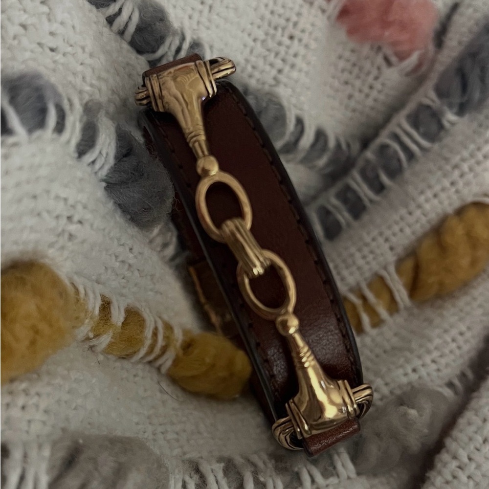 Barse Thai Gold Accent Brown Leather bracelet